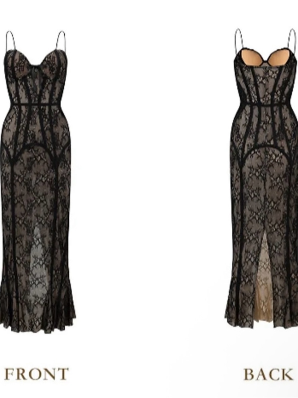 NWT Lacemade Black Moon Shade Corset Dress-M - Picture 3 of 12